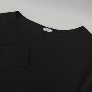 Poetsky‎ Black 3/4 Sleeve Boat Neck Tunic Top Women Medium